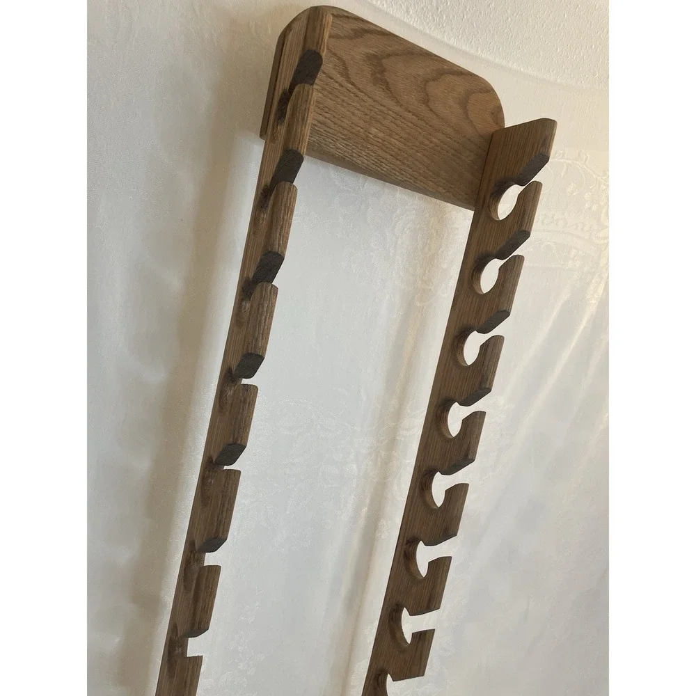 Wooden Wall Mount Baseball Cap Rack Storage Solid Wood Holds 20 Hats 34